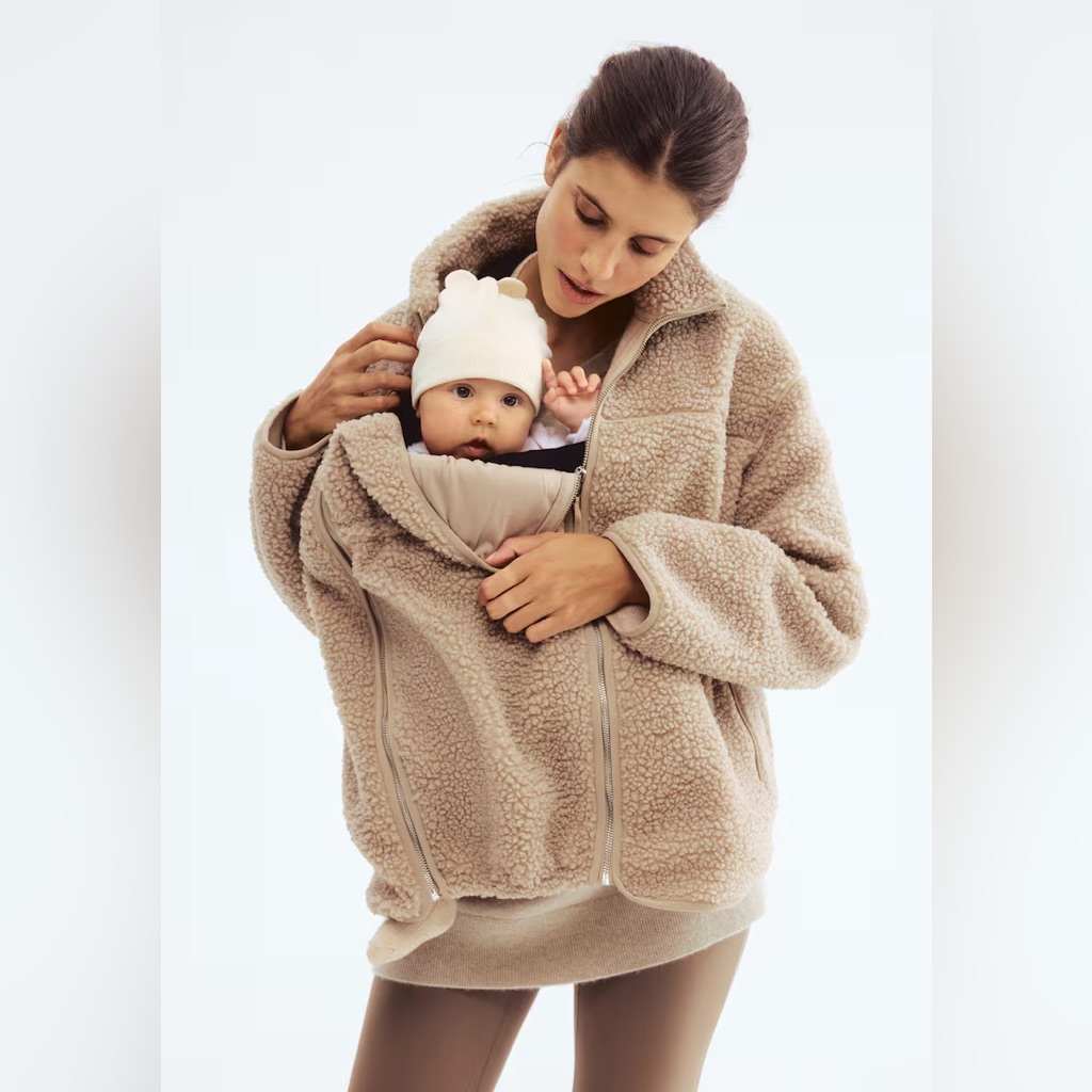 Nwt H&M Babywearing Sherpa Fleece Jacket